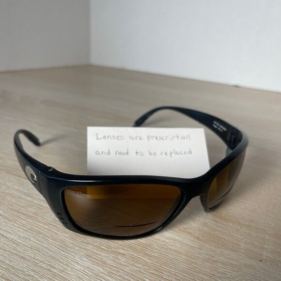 Costa Del Mar Fisch FS11 Sunglasses Matte Black FRAMES ONLY MISSING PIECE - Picture 1 of 10